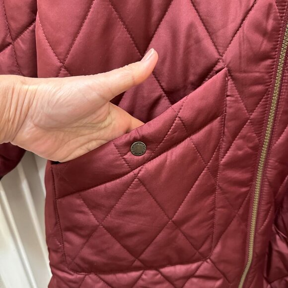 New Weatherproof Women's Sherpa Lined Quilted Jacket Coat Parka Size M Warm - Picture 7 of 16